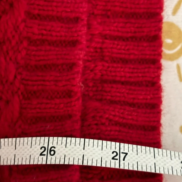 Coldwater Creek Womens Red Cowl Neck Cashmere Wool Blend Size Small Sweater - Picture 7 of 8